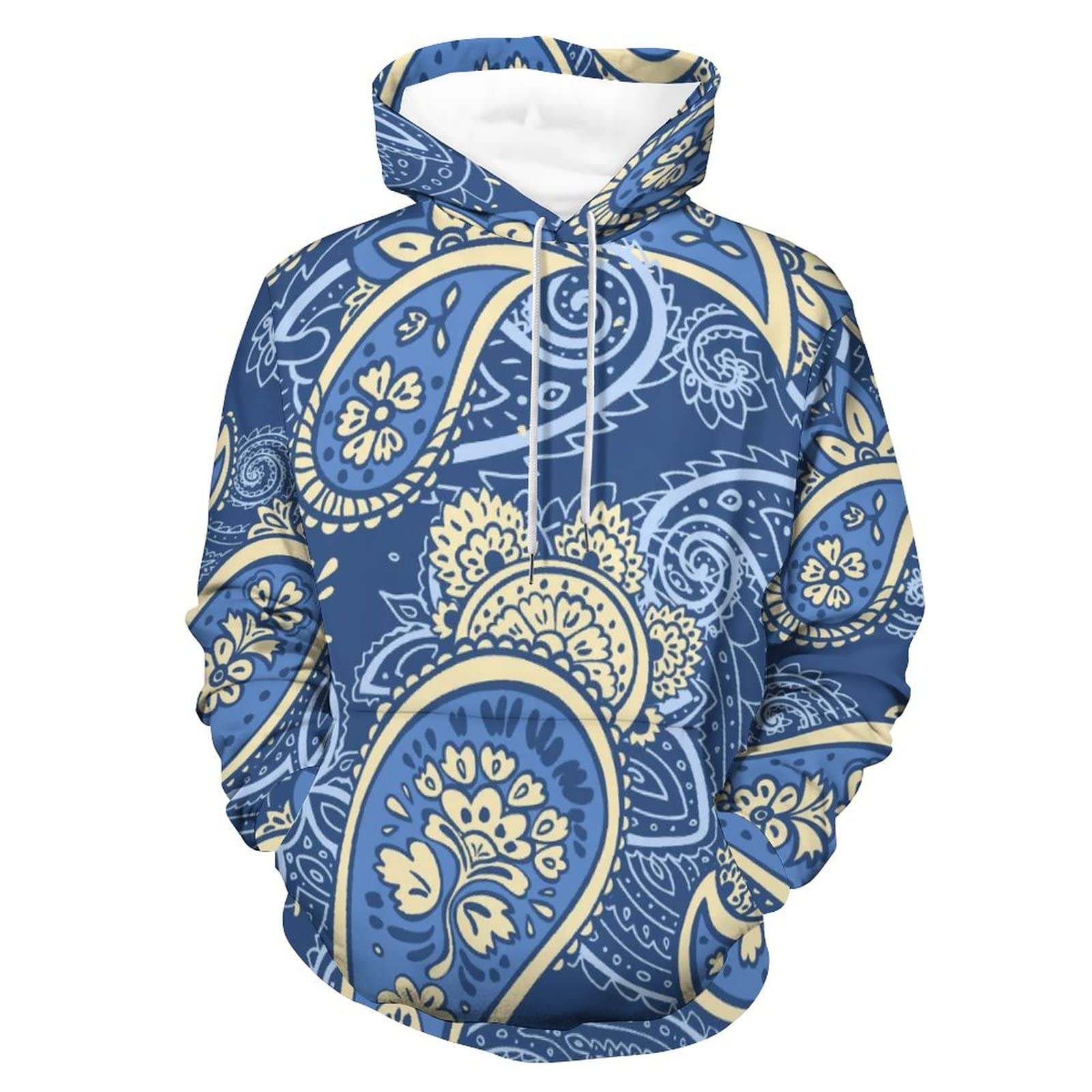 Amazon.co.jp: パーカー メンズ ペイズリー柄 スウェットパーカー 長袖 