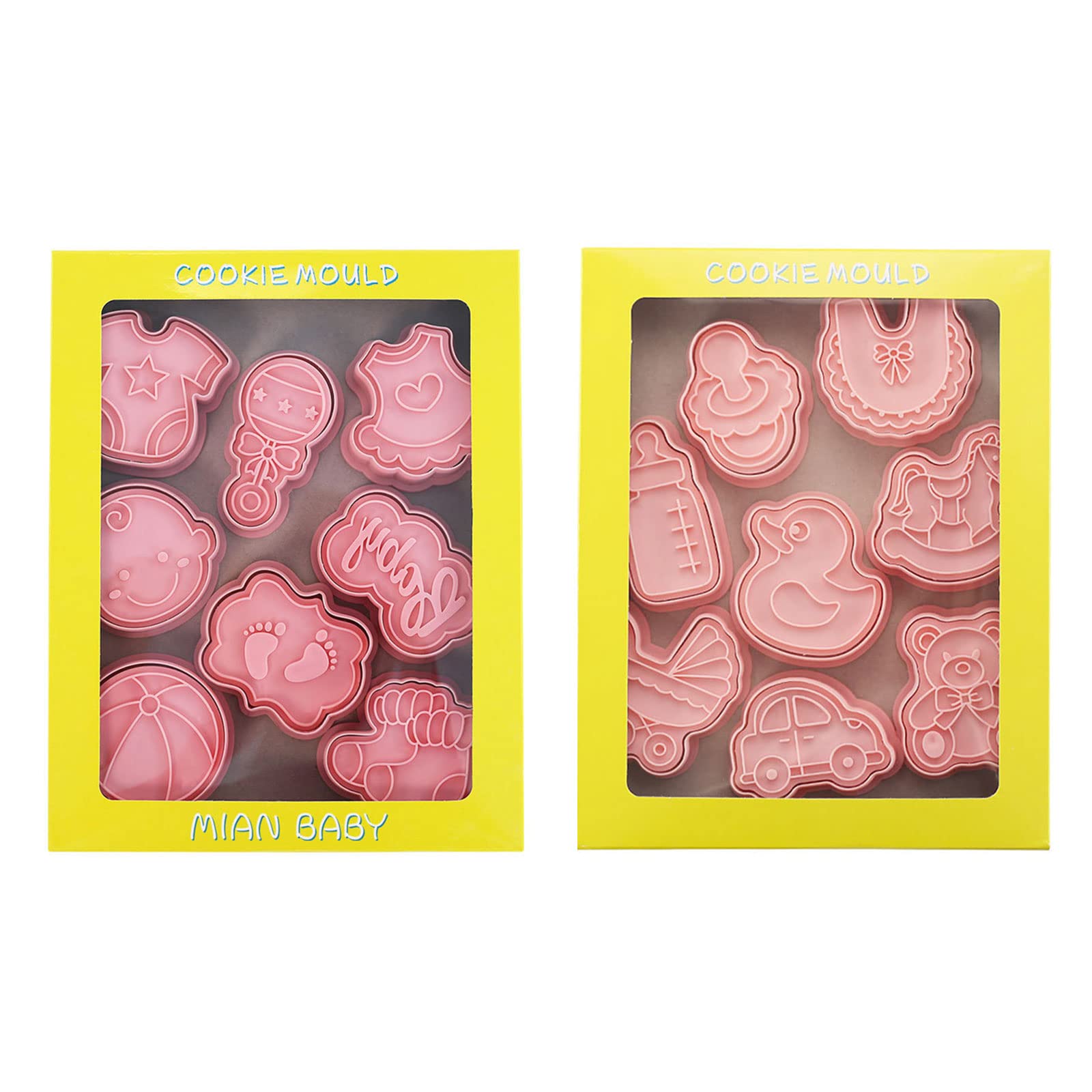 Kalttoy Of 16 Babies Theme Cookie PP Pressable Biscuit Cookie Biscuit Molds for Baking Lover Molds for Baking