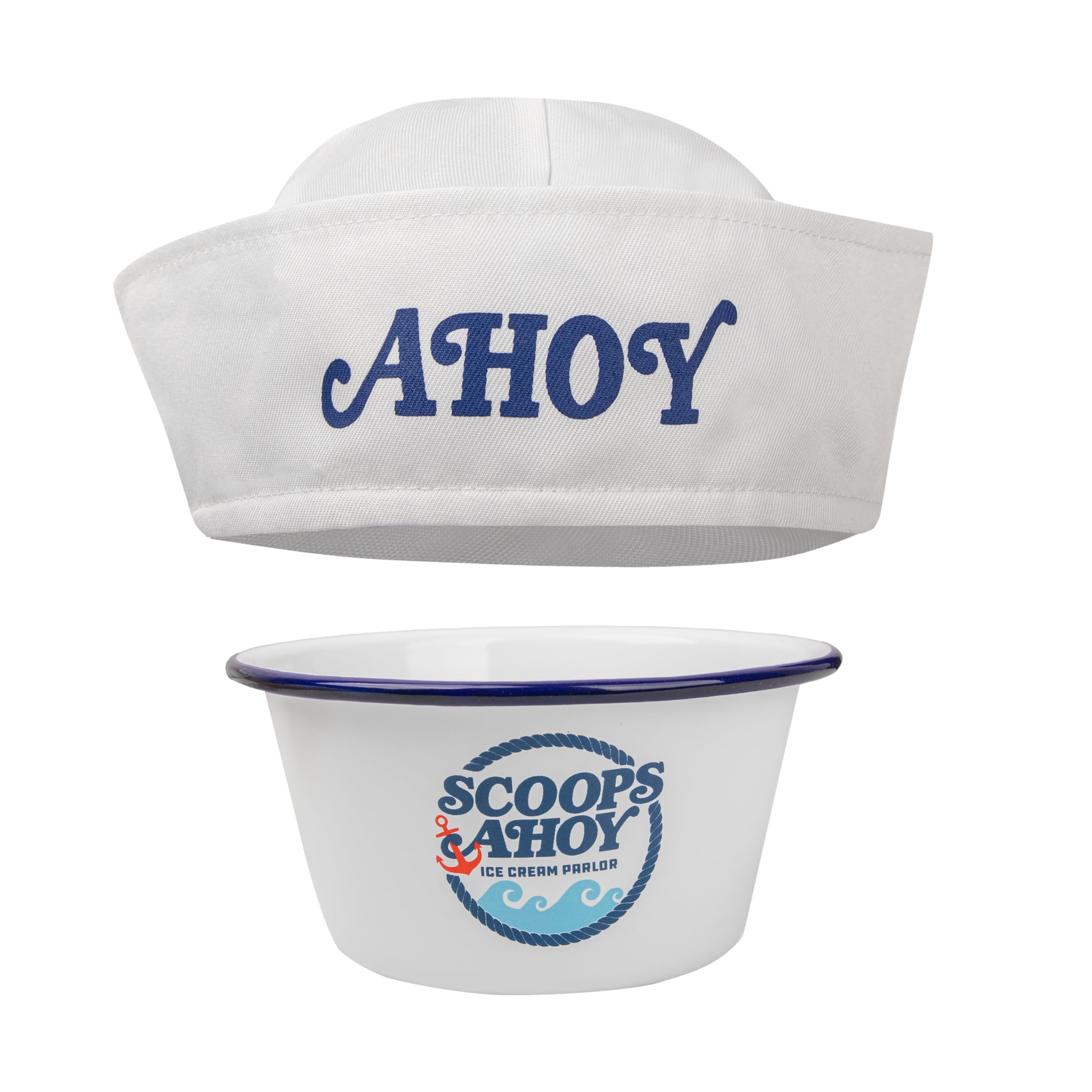 Cinereplicas Miska do lodów Scoops Ahoy i czapka Ahoy Stranger Things - oficjalna licencja