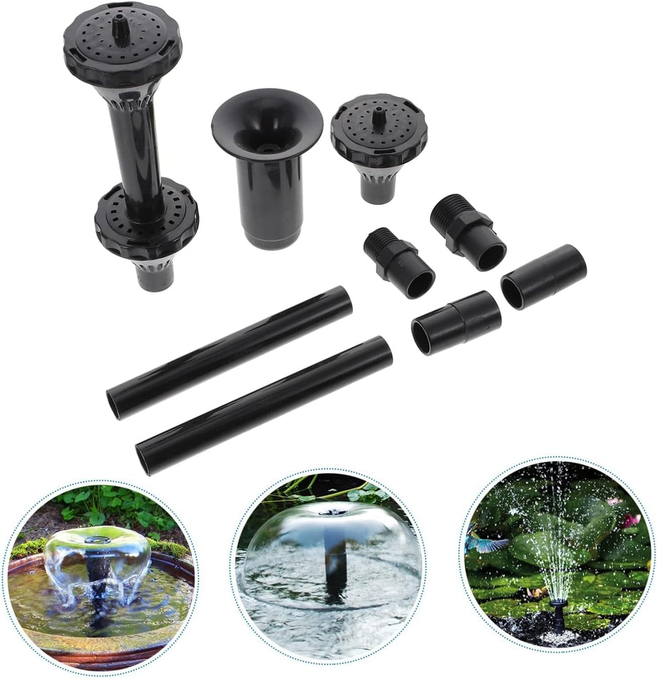 Brunnenpumpen-Düsen-Set, Springbrunnen-Pumpendüse, Wassersprühköpfe, Teich, Tauchpumpe, Pool L