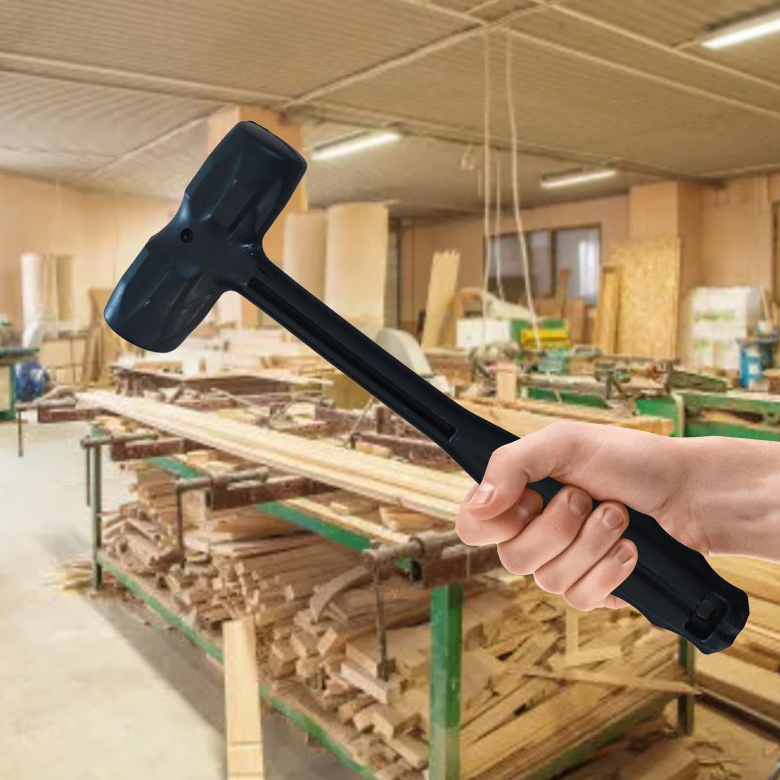 Martello Gomma UTENSILE MARTELLO MM 260 PER PELLETTERIA CON PENNA CROMATA | Battista Accessori Martello Campeggio - Foto 4