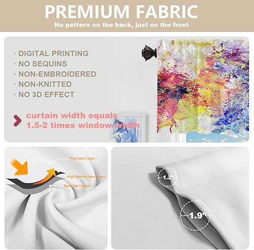 Miniatura 381 de Cenefas de cocina modernas con patrón de cobre marrón dorado para ventanas, cenefas opacas abstractas de marcas de arañazos y cortinas opacas