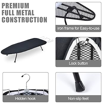 Amazon.com: Tioncy Metal Foldable Tabletop Ironing Board