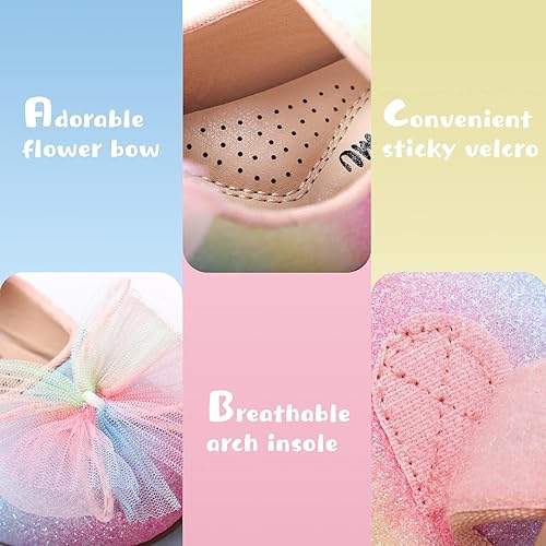 Miniatura 4 de ADAMUMU Zapatos de vestir para niñas, zapatos brillantes para niñas, princesa Mary Jane, uniforme escolar, zapatos de vestir en rendimiento,