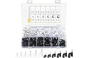 390 Pcs Electric Wire Staples with Steel Nails
