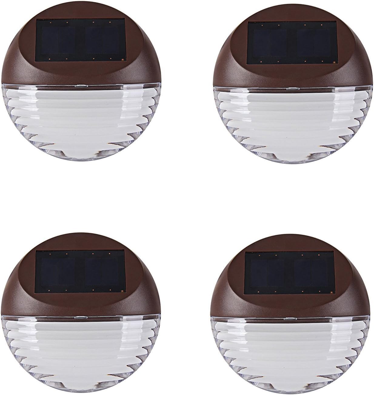 Maxxtek 4 X Solar Powered Door Step Fence Wall Decking Lights LED Outdoor Garden Shed Lighting
