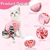 Vista 3 de Traje de recuperación para gatos para heridas abdominales o enfermedades de la piel, mameluco de gato para gatos después de la cirugía, traje