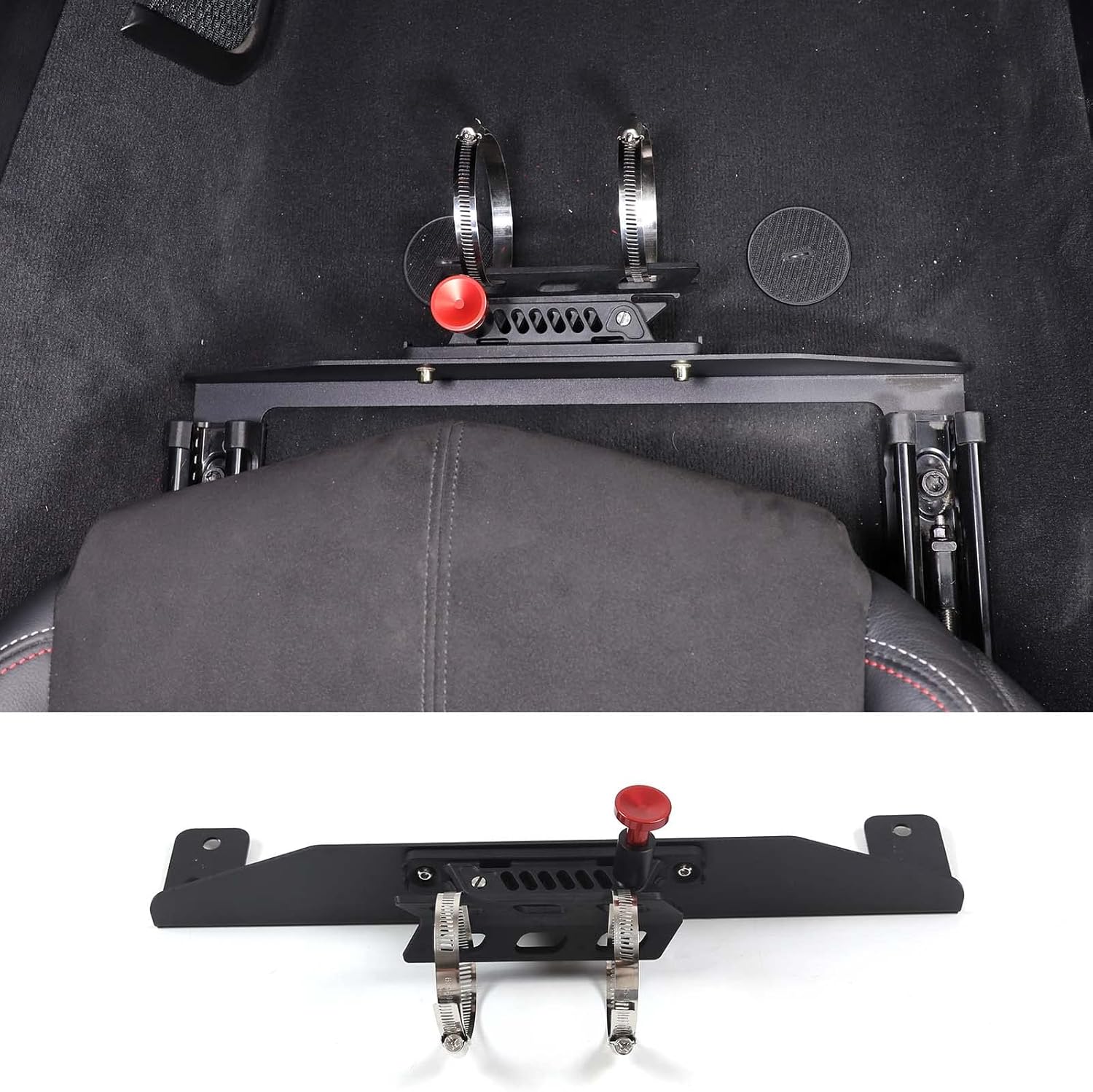 Quick Release Adjustable Aluminum Fire Extinguisher Holder Mount Bracket Compatible with Toyota Supra GR A90 A91 MK5 2019-2022, Aluminum Car seat fire Extinguisher Bracket, Car Accessories