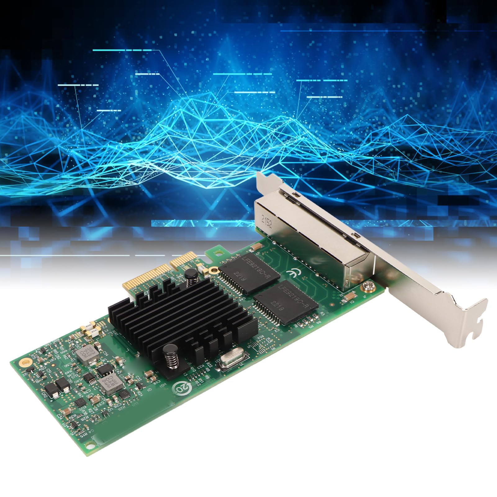 Aramox Carte Réseau Serveur PCIe, 4 Ports RJ45 10/100/1000Mbps