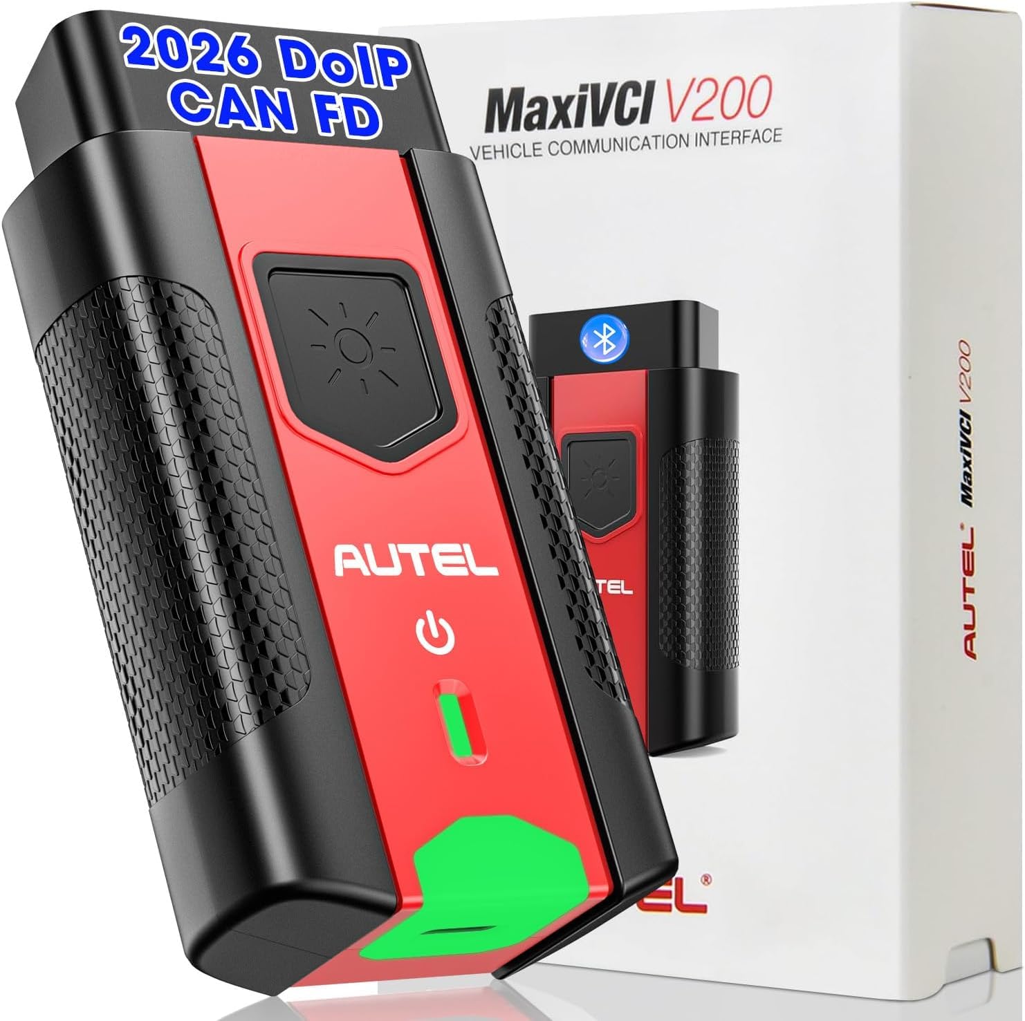 Autel MaxiVCI V200 VCI200 Wireless Dongle, VCI 200 OBD2 Anschlussadapter | 2026 Auto Kommunikationsschnittstelle, Funktioniert mit MaxiSys MS906 PRO MS906 PRO-TS KM100 BT608 BT609 ITS600 MK906 PRO-TS