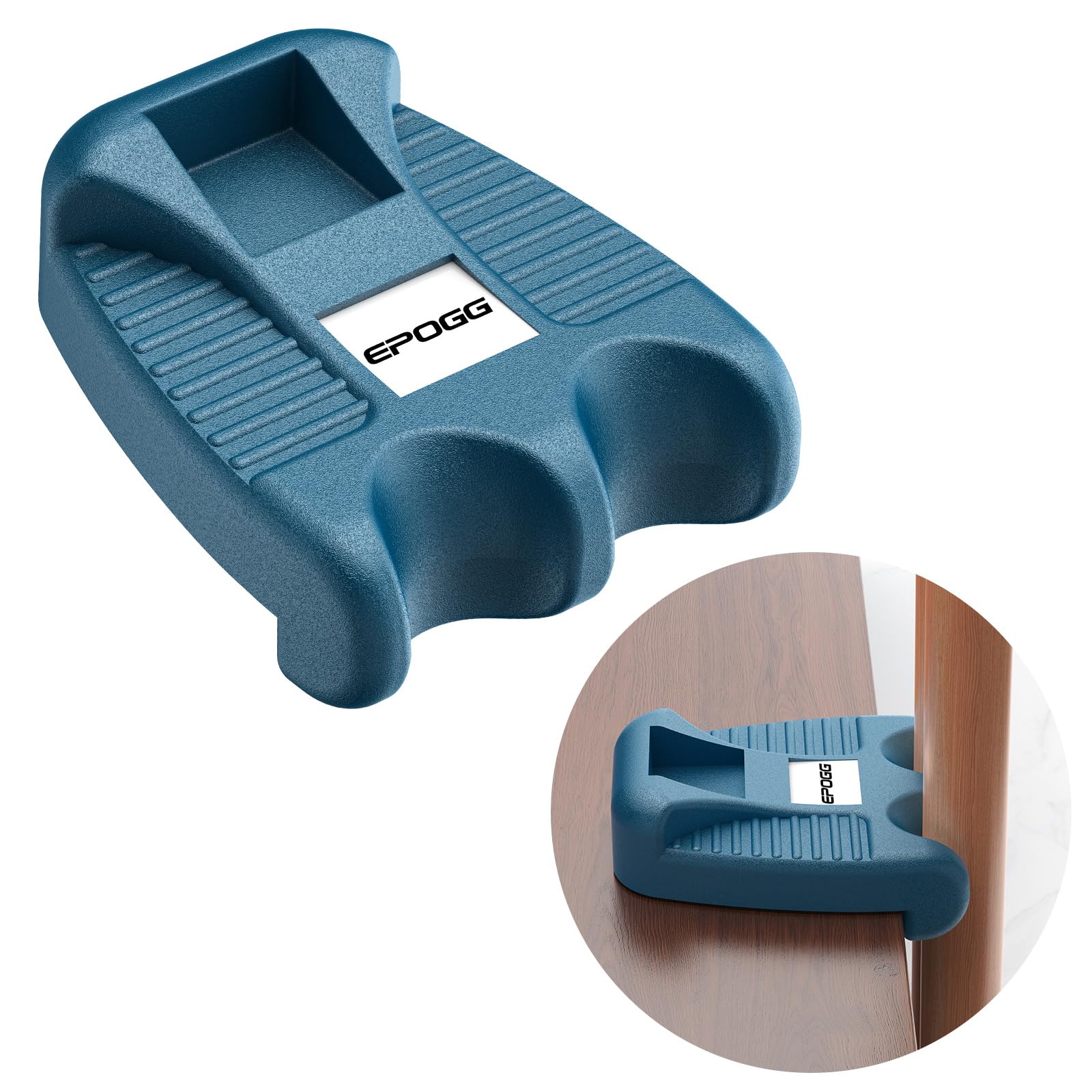 EPOGG Cue Rack, Portable Weighted Billiard Cue Holder with Chalk Holder, Blue (2 Holes)