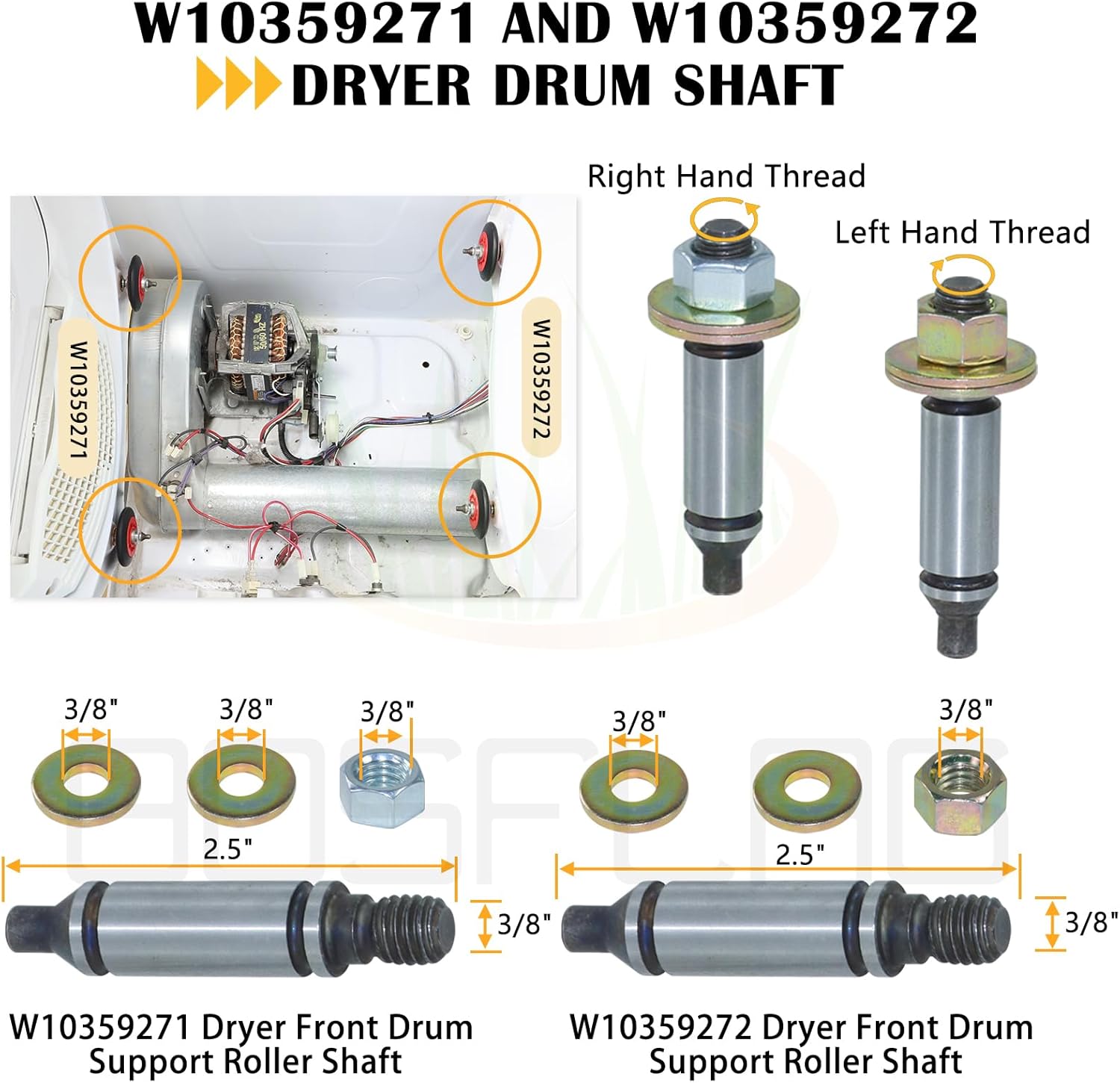 【Upgraded】4392067 Dryer Repair Kit with W10837240 Dryer Idler Pulley Includes WPW10314173 Drum Roller Kit 661570V Dryer Drive Belt and Dryer Drum Shaft, Assembly Took Kit for Whirlpool Dryer