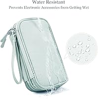 Vista 6 de Bolsa organizadora de cables electrónicos para viaje, accesorios electrónicos, bolsa organizadora de accesorios electrónicos para power bank, cables