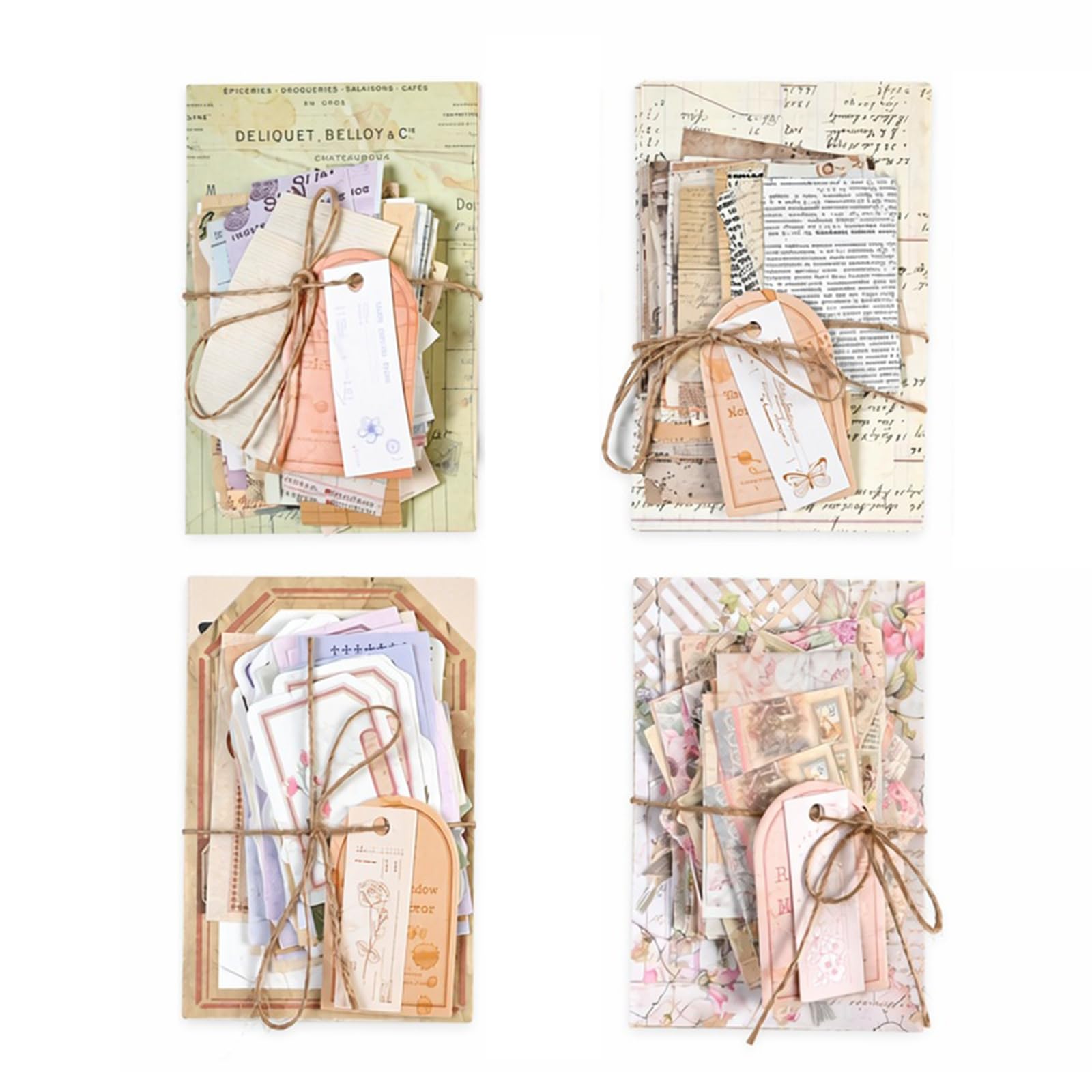 Elovara 400Pcs Vintage Scrapbooking Stickers Paper Pack ，for Scrapbook