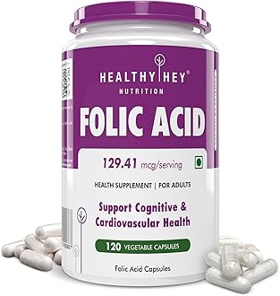 Healthyhey Nutrition Folic Acid - 120 Veg Capsules