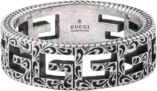 GUCCI スクエアG リング 23号 SV925 メンズ ガーデン アラベスク GUCCI スクエアG リング 23号 SV925 メンズ ガーデン アラベスク