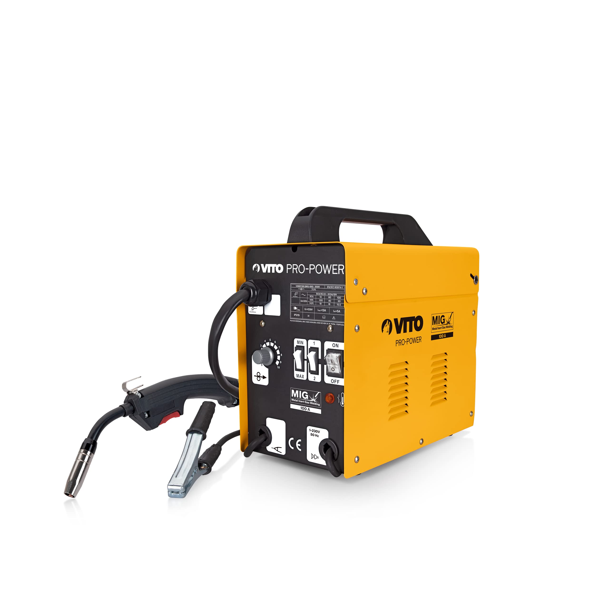 VITO - Poste à souder Mig sans gas 100A Régulation automatique du fil Torche directe
