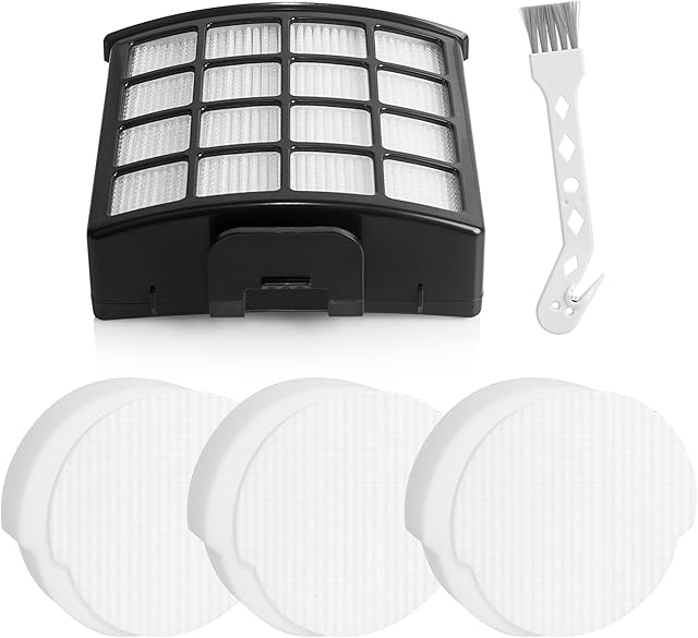 iVanzoll Filters for Shark NZ850UK AZ912UK Lift-Away Upright Vacuum Cleaner, 1 Anti-Allergen HEPA Filter & 3 Foam & Felt Filters for NZ850 NZ850UKT AZ912 AZ912UKT (NZ850/AZ912(1+3))