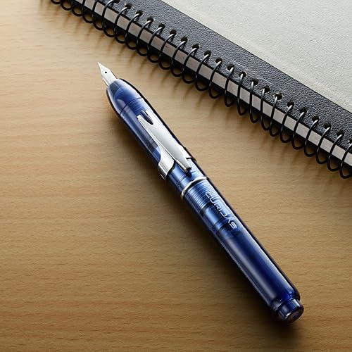 Miniatura 2 de Platinum Fountain Pen Curidas Pluma estilográfica retráctil Abyss azul punta extra fina tipo golpe pluma estilográfica PKN-7000#50-EF 5.5 x 0.56