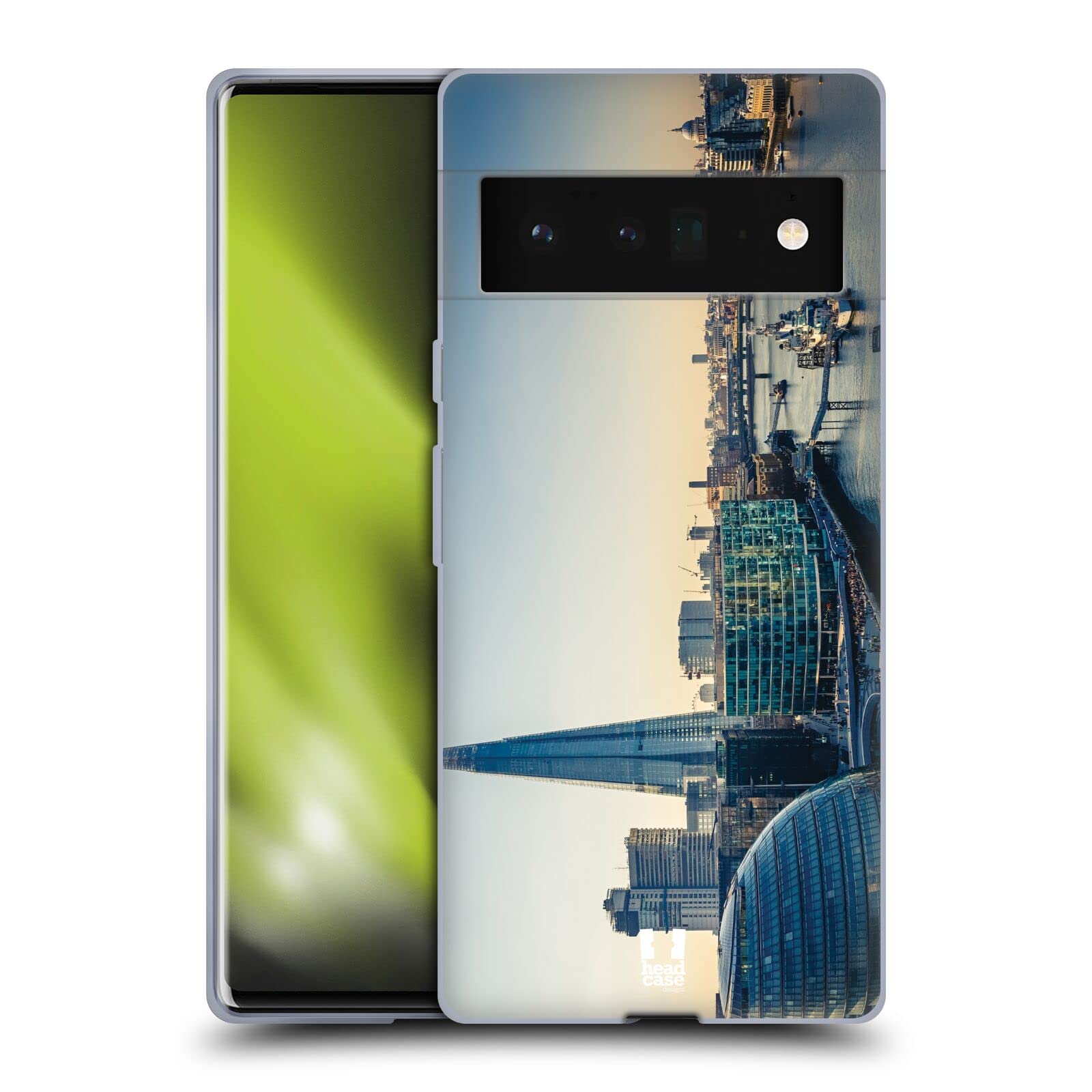 Head Case Designs Aerial View of Thames City Skylines Soft Gel Case Compatible with Google Pixel 6 Pro