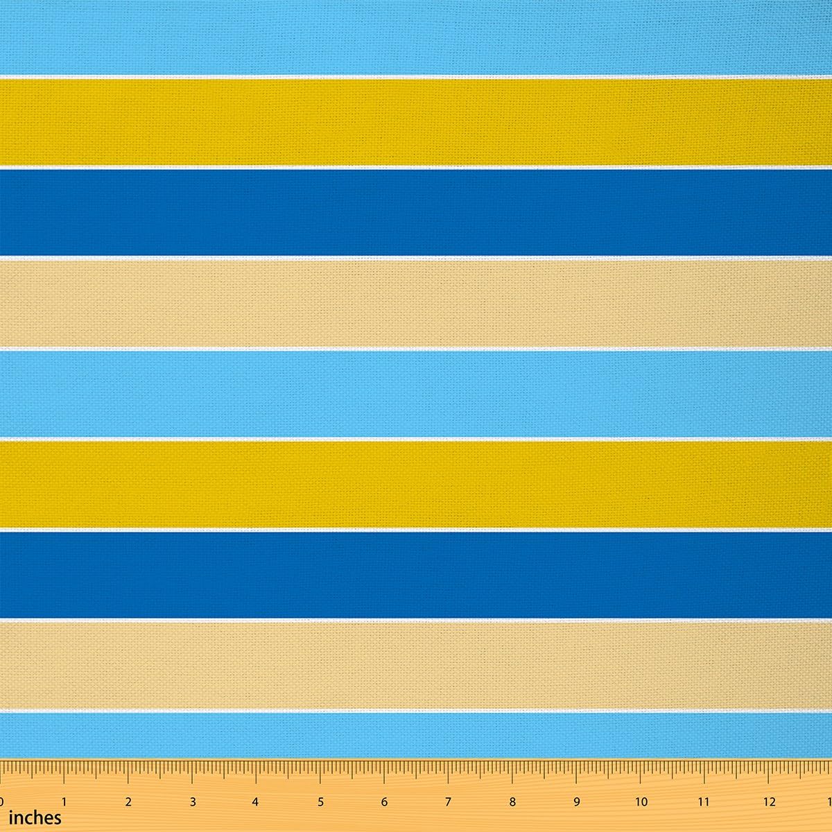 Fabric by The Yard Blue Yellow Stripe Line Decorative DIY Product Multicolor Outdoor Fabric Geometric for Chairs Outdoor Fabric 5 Yards (L460*W150cm)