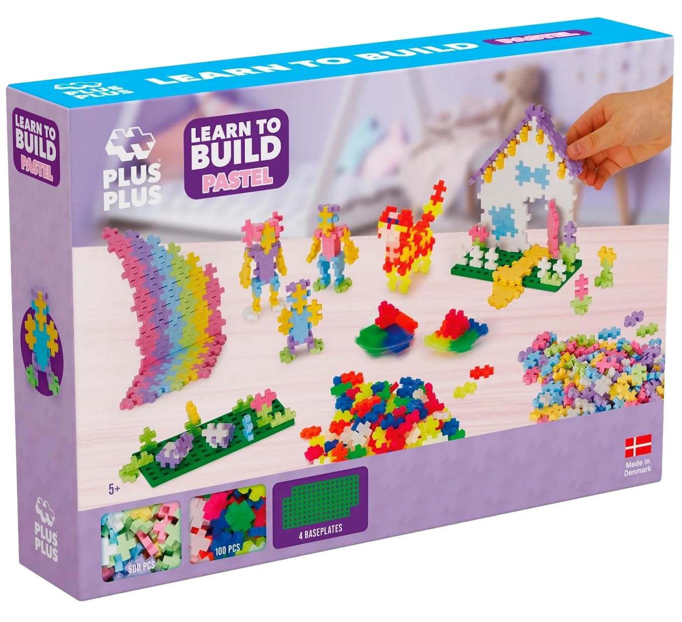 Plus-Plus 5009 - 600 Mattoncini Da Costruzione Con Piastre Base Per Bambini 5-12 Anni