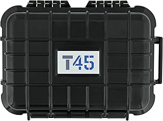 Tactical45 Plastic Hard Case with Rubber Insert - 6.4 x 4.5in Small Storage Cases for Accessories or Electronics