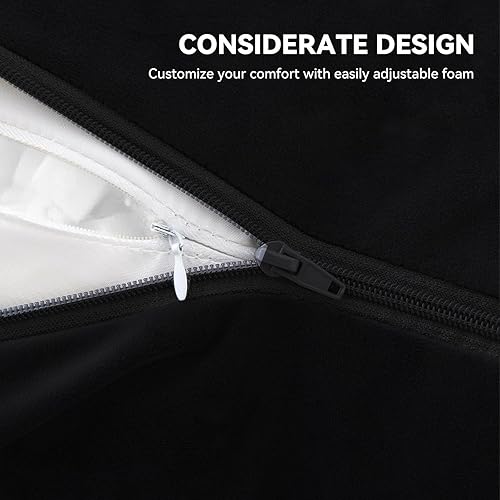 Miniatura 7 de Almohada de lectura para cama con espuma viscoelástica ajustable, respaldo grande para adultos con brazos, almohada de espalda para sentarse en la