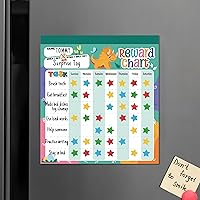 Vista 8 de Reward Chart for Kids – Dinosaur Magnetic Kids Behavior Chart, Pad with 26 Chore Charts, 1920 Star Stickers, 49 Incentive Stickers, Responsibility