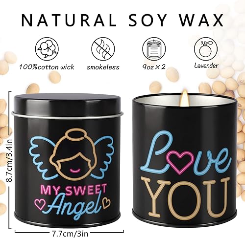 Miniatura 3 de Juego de 16 velas perfumadas, velas de aromaterapia de 2.5 onzas, velas de lata de cera de soja de larga duración, regalo portátil para decoración