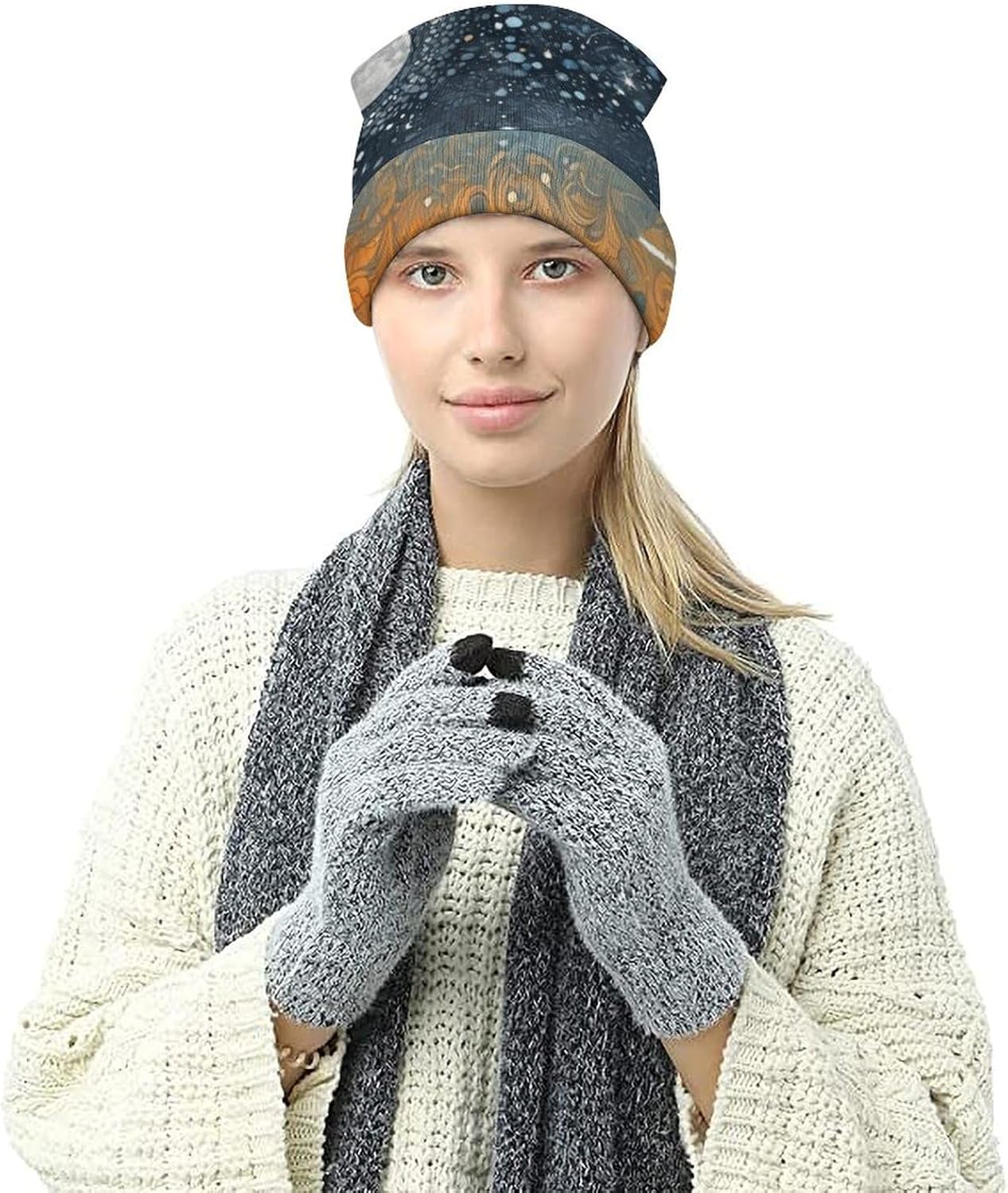 Tigers Beanie Knitted Hat for Men Women Classic Knitted Skull-Cap Winter Warm Headwear Beanies