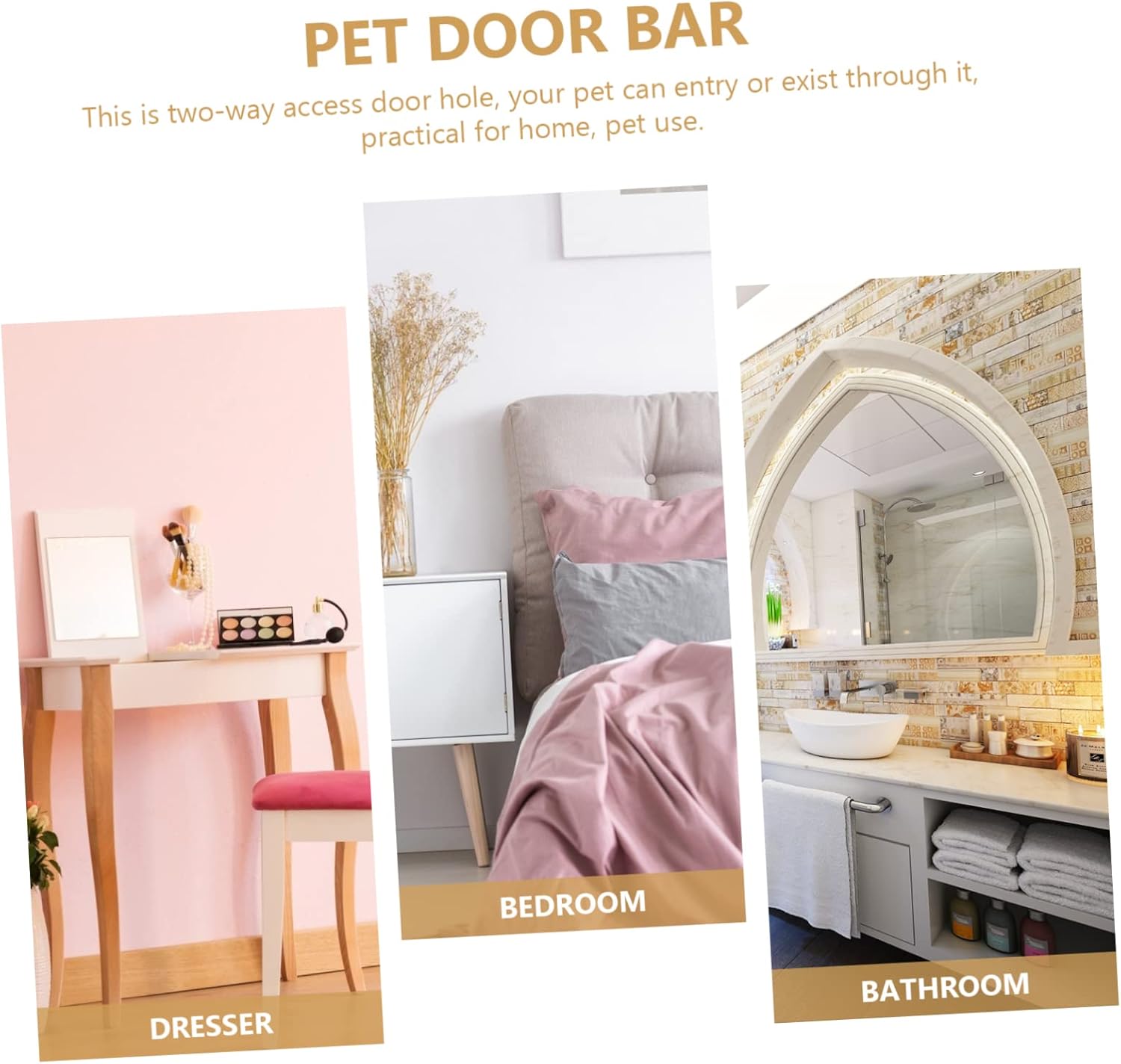 Homoyoyo Cat Door for Interior Use - Durable Pet Gate with Cat Portal for Easy Access - Ideal for Kittens and