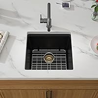Vista 80 de 18 Granite Composite Bar Sink - Donsdey 18”×16” Undermount Granite Kitchen Sink Black Quartz Classic Composite Under Counter Single Bowl Bar Prep RV