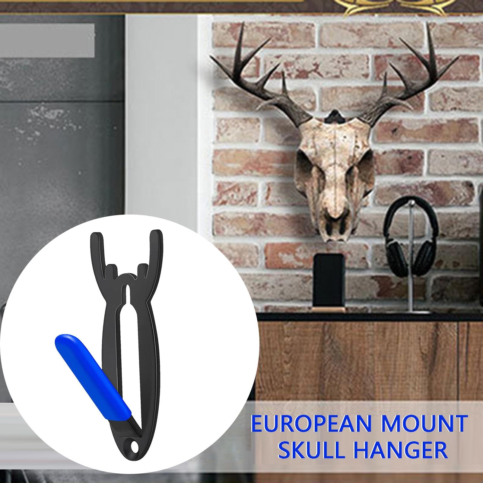Hanger, Deer Montaggio Trofeo Europeo Supporto Per Trofei Skull Hooker  Little Hooker - Per Corna Di Cervo E Teschi Europei - Nero O Marrone  Espositore Teschi Caccia DIY Deer, image size:1601x1601