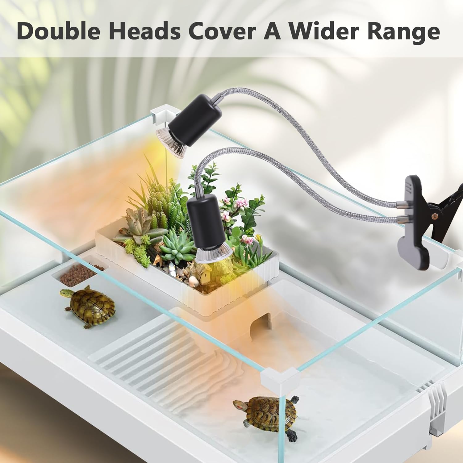 Dupla fejű termosztáttal szabályozható lámpa felülnézet