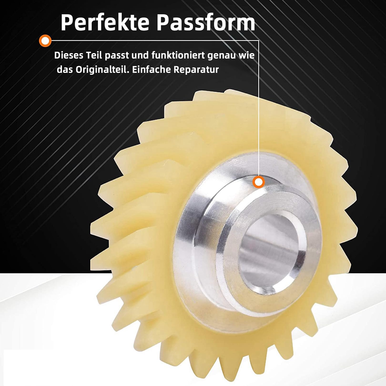 W10112253, ricambio per ingranaggi gialli, compatibile con mixer Kitchenaid, pezzi di ricambio per robot da cucina, per ingranaggi a vite senza fine, per 5KSM150 5KSM45 5KSM90 5KSM125 5KSM175 5KSM185