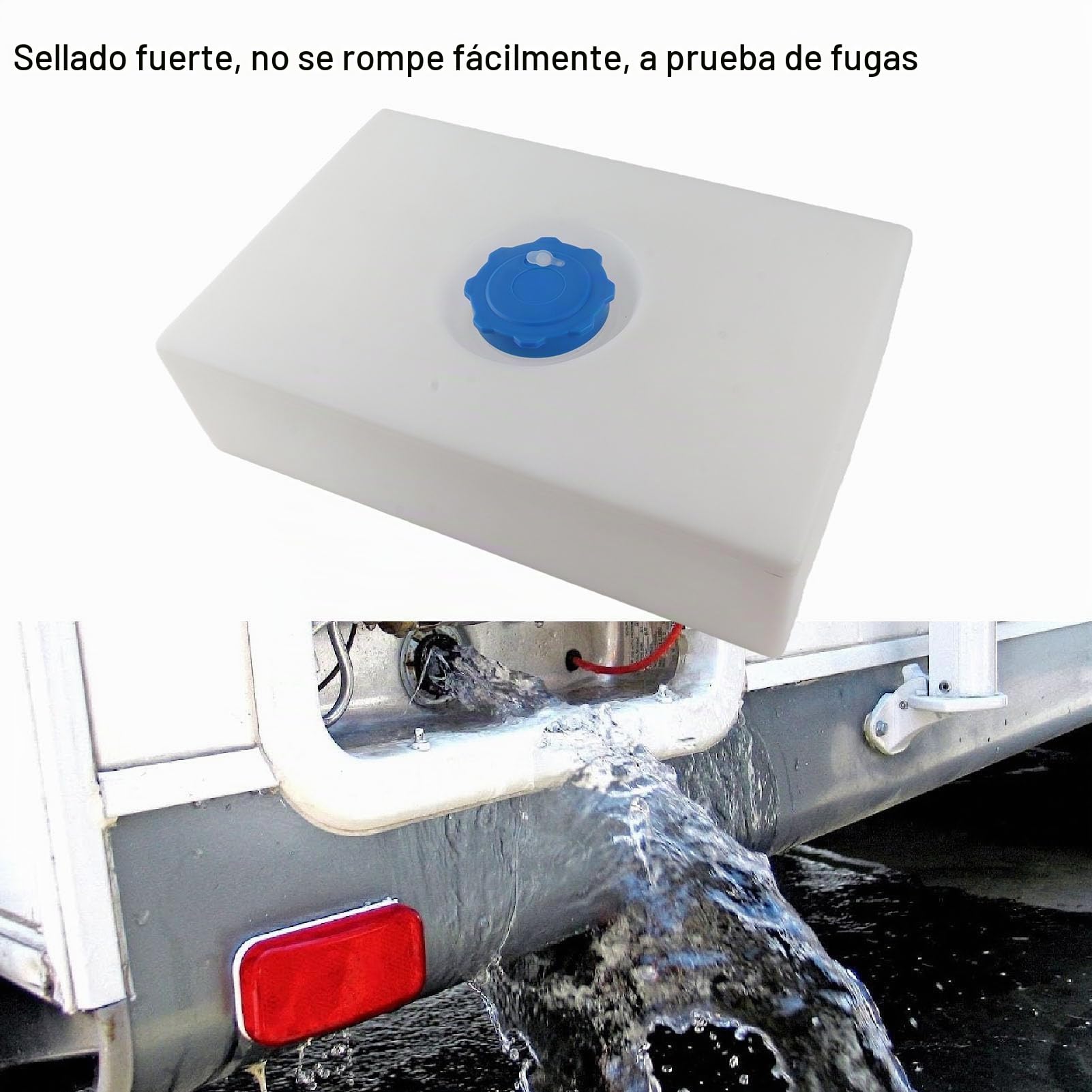 Fockety Tanque de Agua Dulce y Gris para RV, Tanque de Retención de Agua de 5 Galones para RV, Tanque de Retención de Residuos de RV para Campistas, Camión de Alimentos de Concesión, Barco