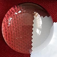 Vista 5 de YOCTOSUN 3 Inch Acrylic Dome Magnifier 5X Paperweight Reading Magnifying Glass Optical Half Ball Lens with Nice Box and Polishing Pouch(80mm)