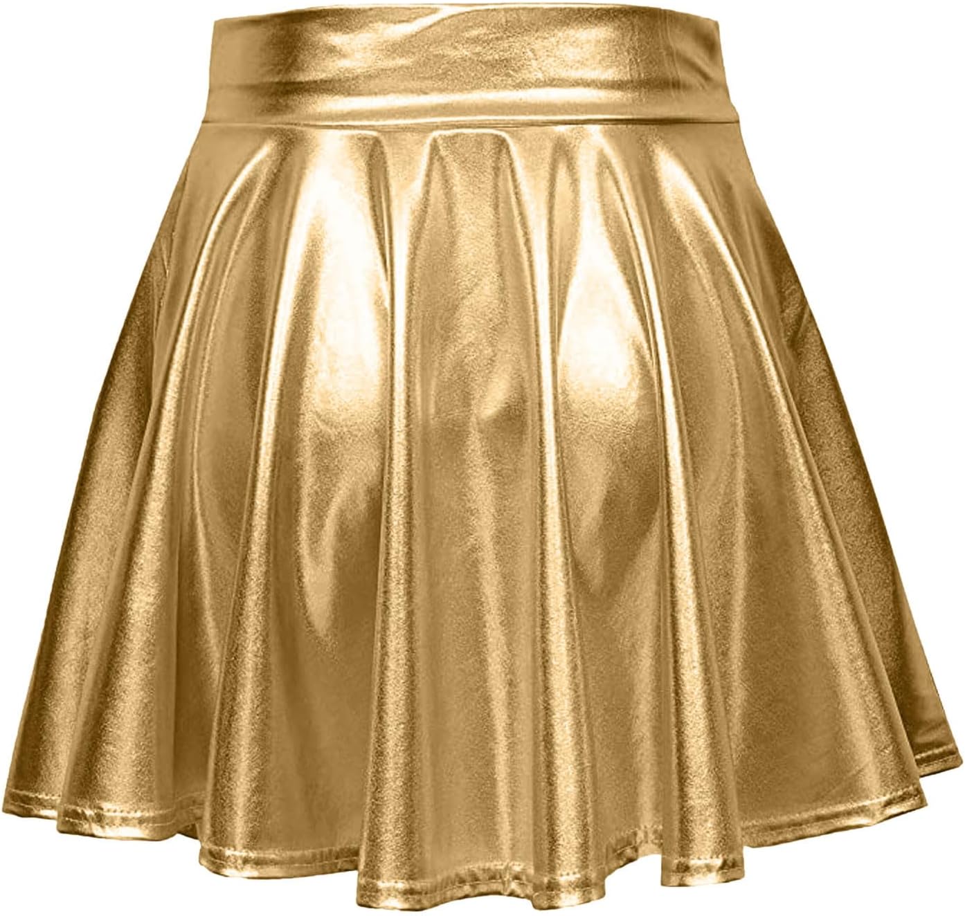 2026, hoog, geplisseerd, effen, korte rok, losse rok, metallic
