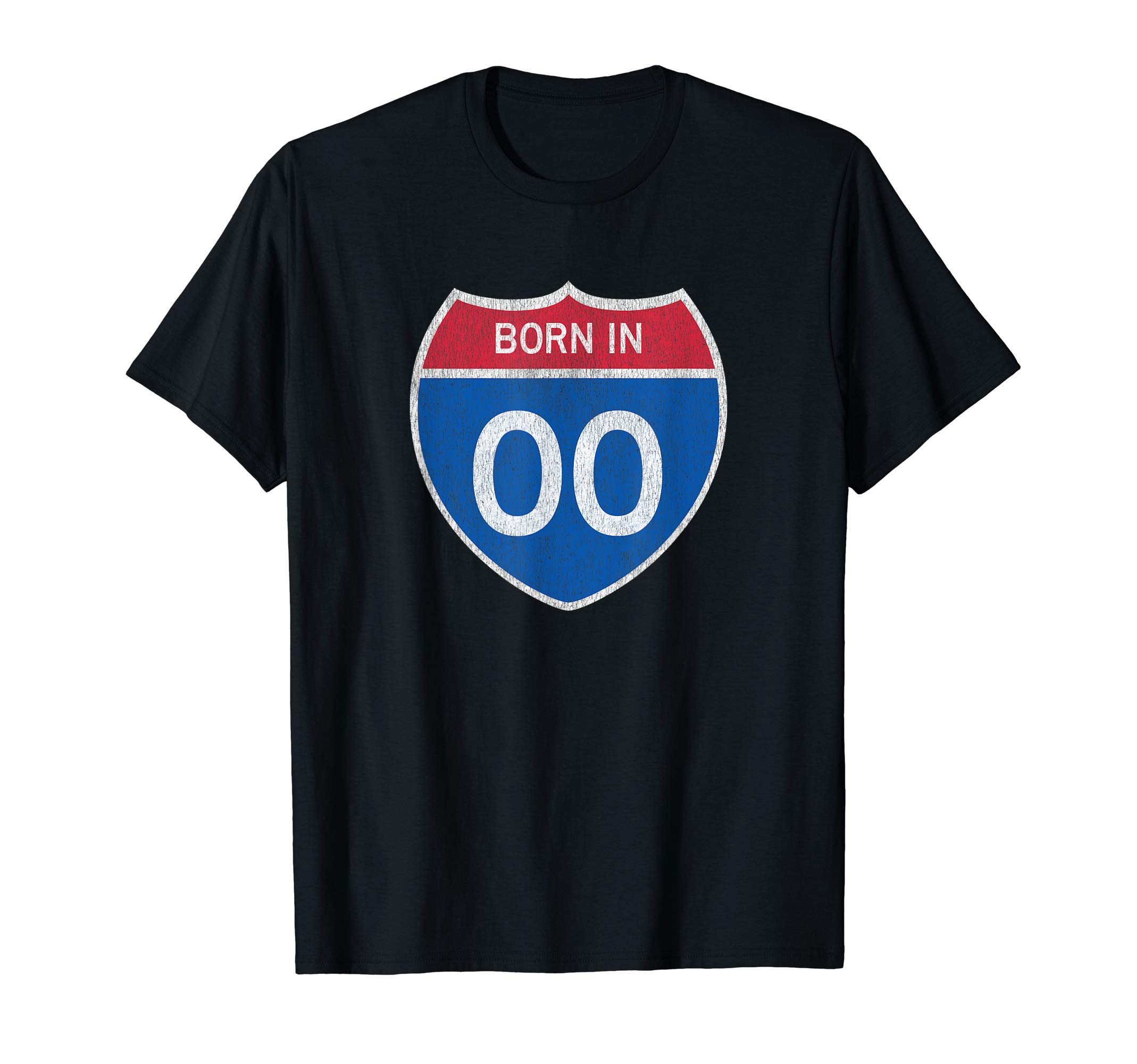 BORN23 Year Old: Car Road Sign 2000 23rd Birthday T-Shirt