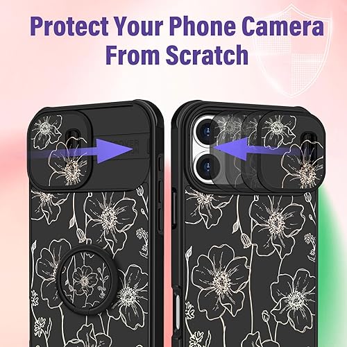 Miniatura 102 de Funda 2 en 1 para iPhone 11 para mujer, linda funda para teléfono para niñas, diseño de mariposas y flores, diseño Kawaii bonito y único con funda
