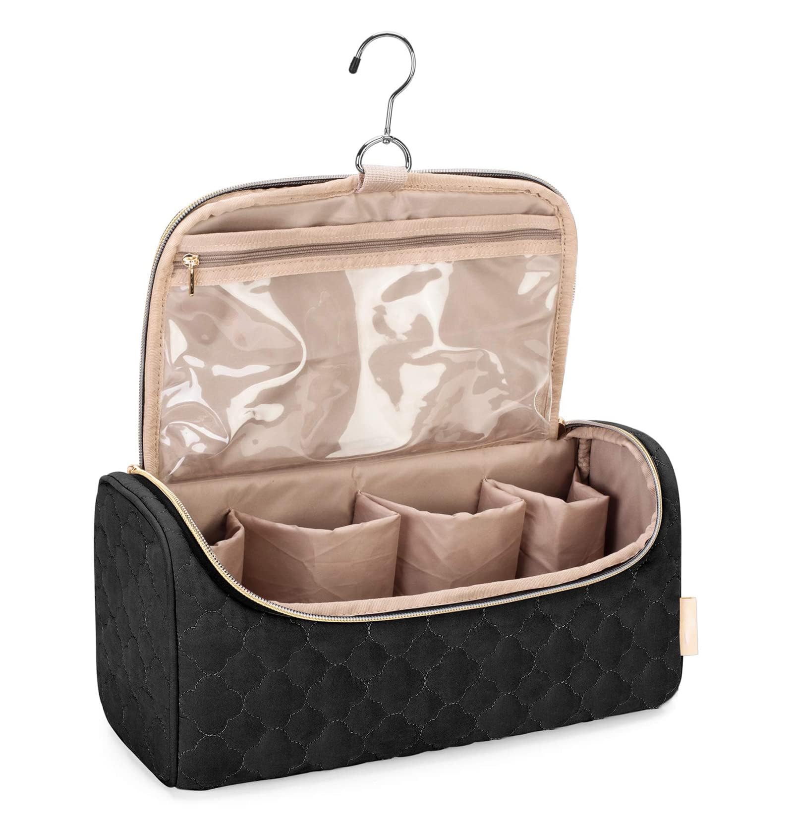 Khazna Travel Case Compatible for Dyson Airwrap Complete Styler and Attachments, Portable Storage Bag with Hanging Hook for Hair Curler Accessories(Black)