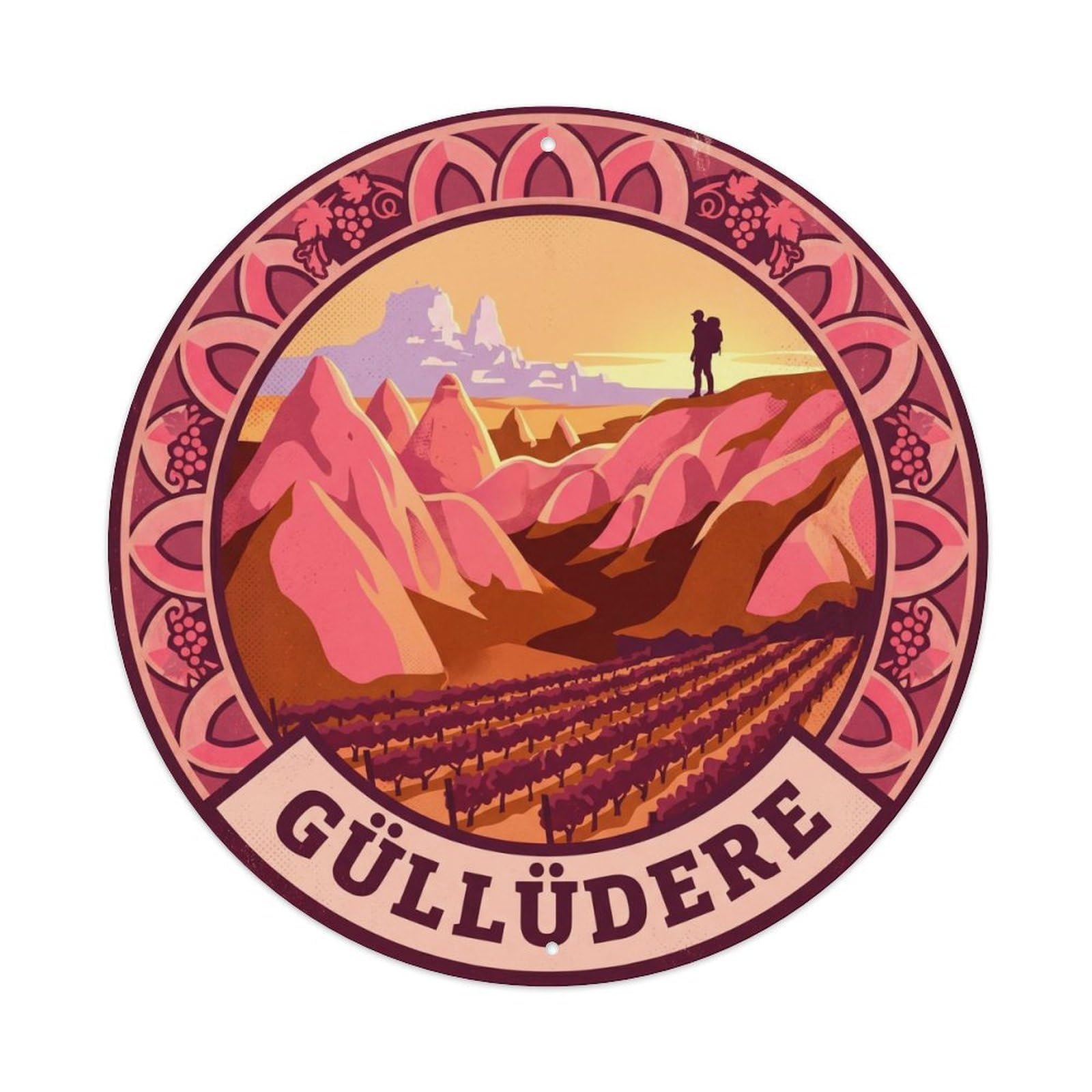 Cappadocia Rose Valley Mountain Nature Turkey Metal Tin Sign