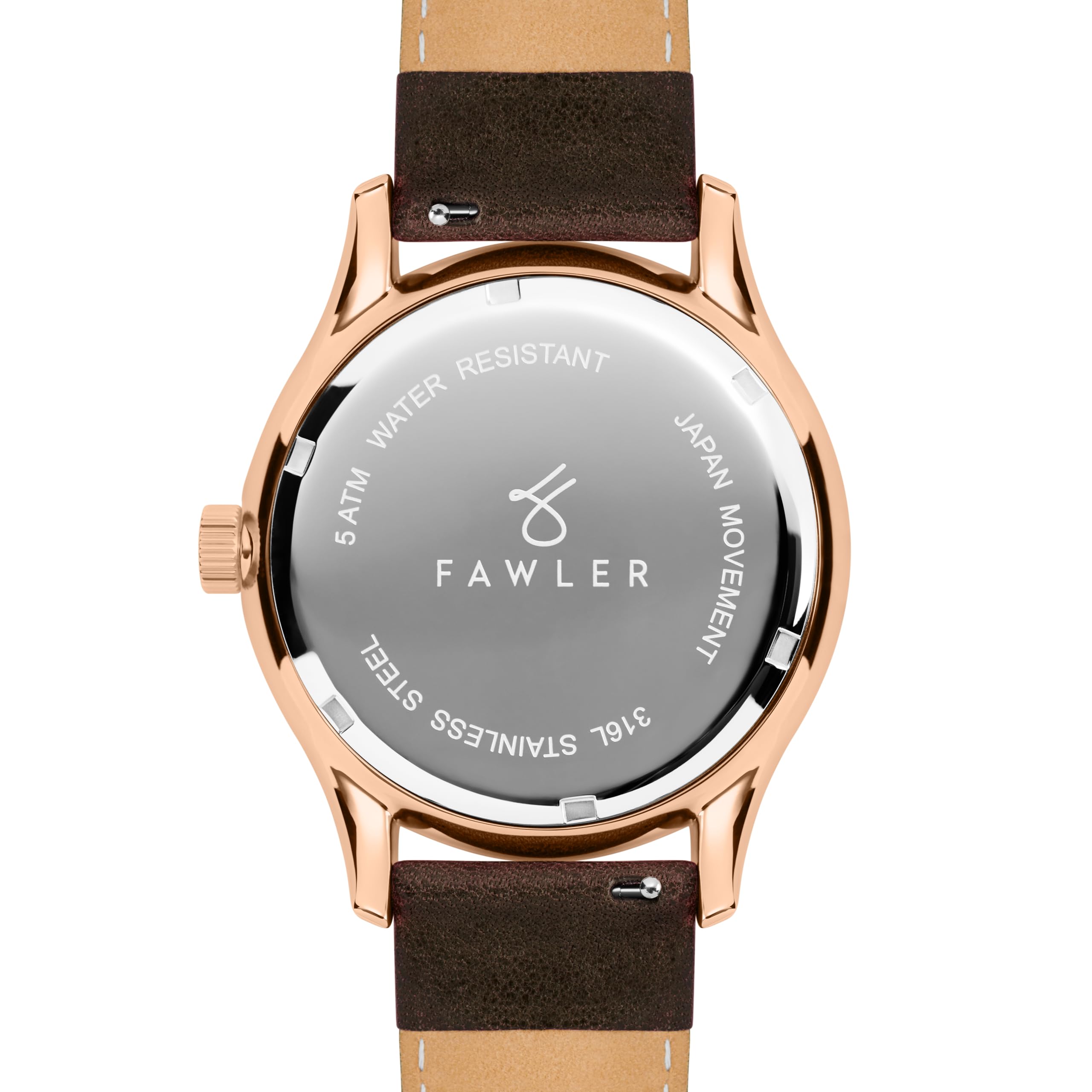 by Trendhim - Orologio da uomo con fasi lunari, nero, luminoso, giorni della settimana e fasi lunari, impermeabile fino a 50 metri, design danese