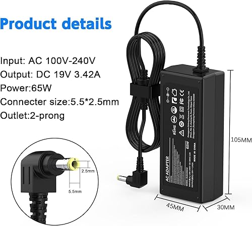 Miniatura 3 de Cargador adaptador de corriente alterna y CC de 19 V y 65 W, compatible con JBL Boombox Altavoz portátil Bluetooth impermeable Xtreme Xtreme 2