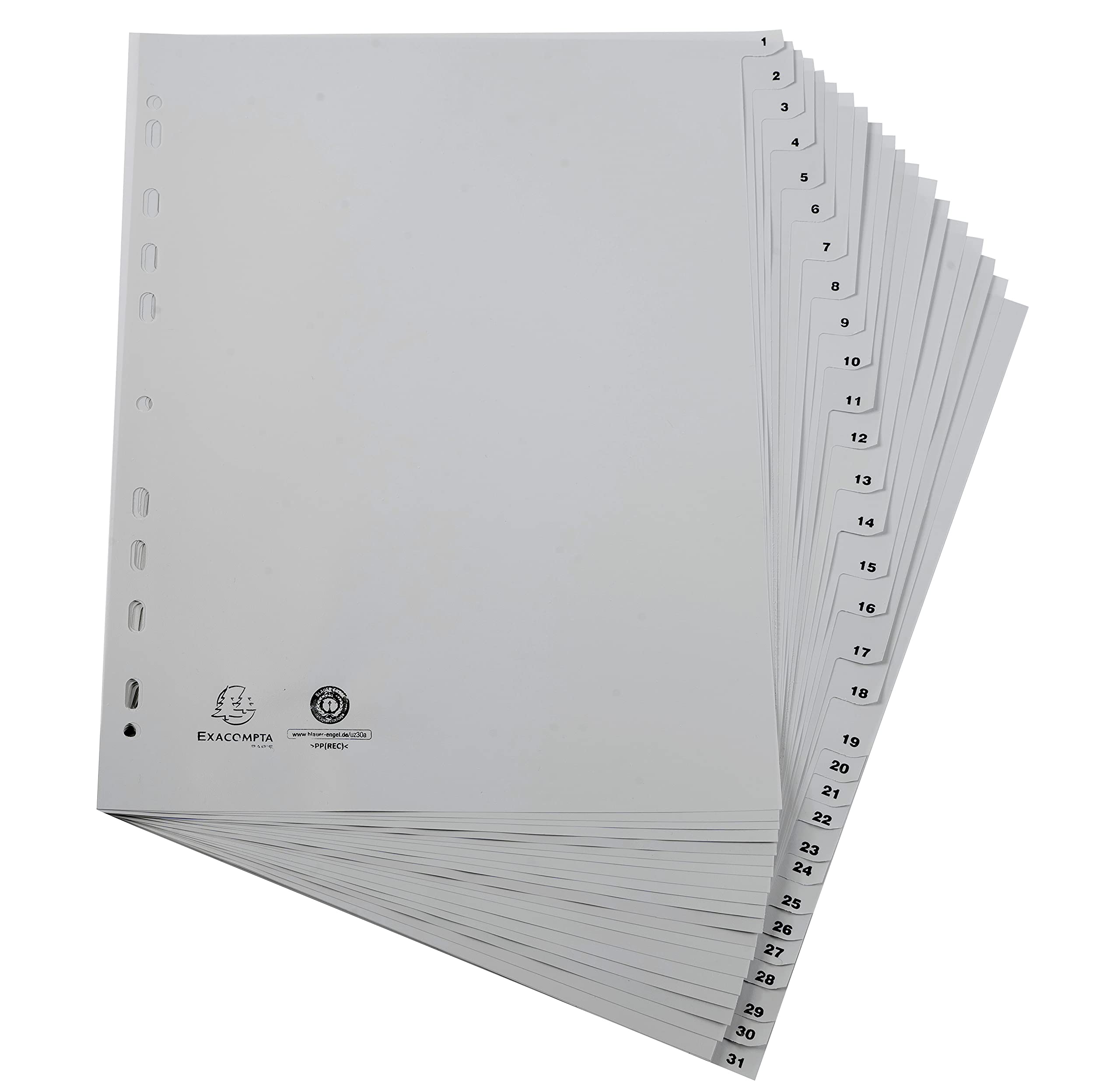 Exacompta Indices A4 White Card Card 1 To 31