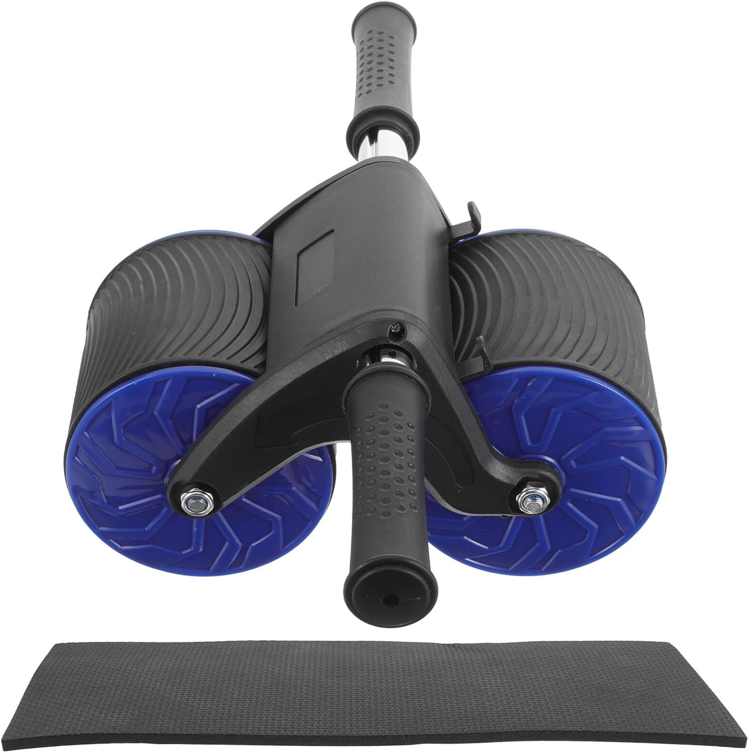 Automatic Rebound Two-wheel Abdominal Roller with Pad for Core Strengthening Home Fitness Equipment Suitable for Men Beginners to Pros Daily Workout