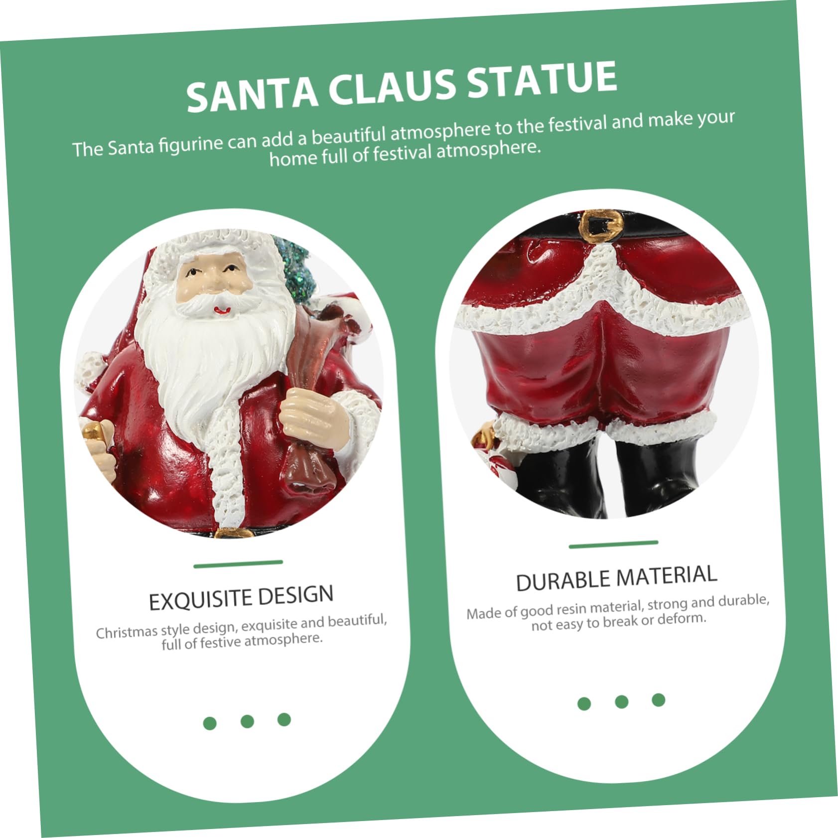Cabilock 2 Pz ornamenti di babbo natale decorazioni natalizie e statua di babbo e desktop di e di babbo e statuina decorativa di Babbo e
