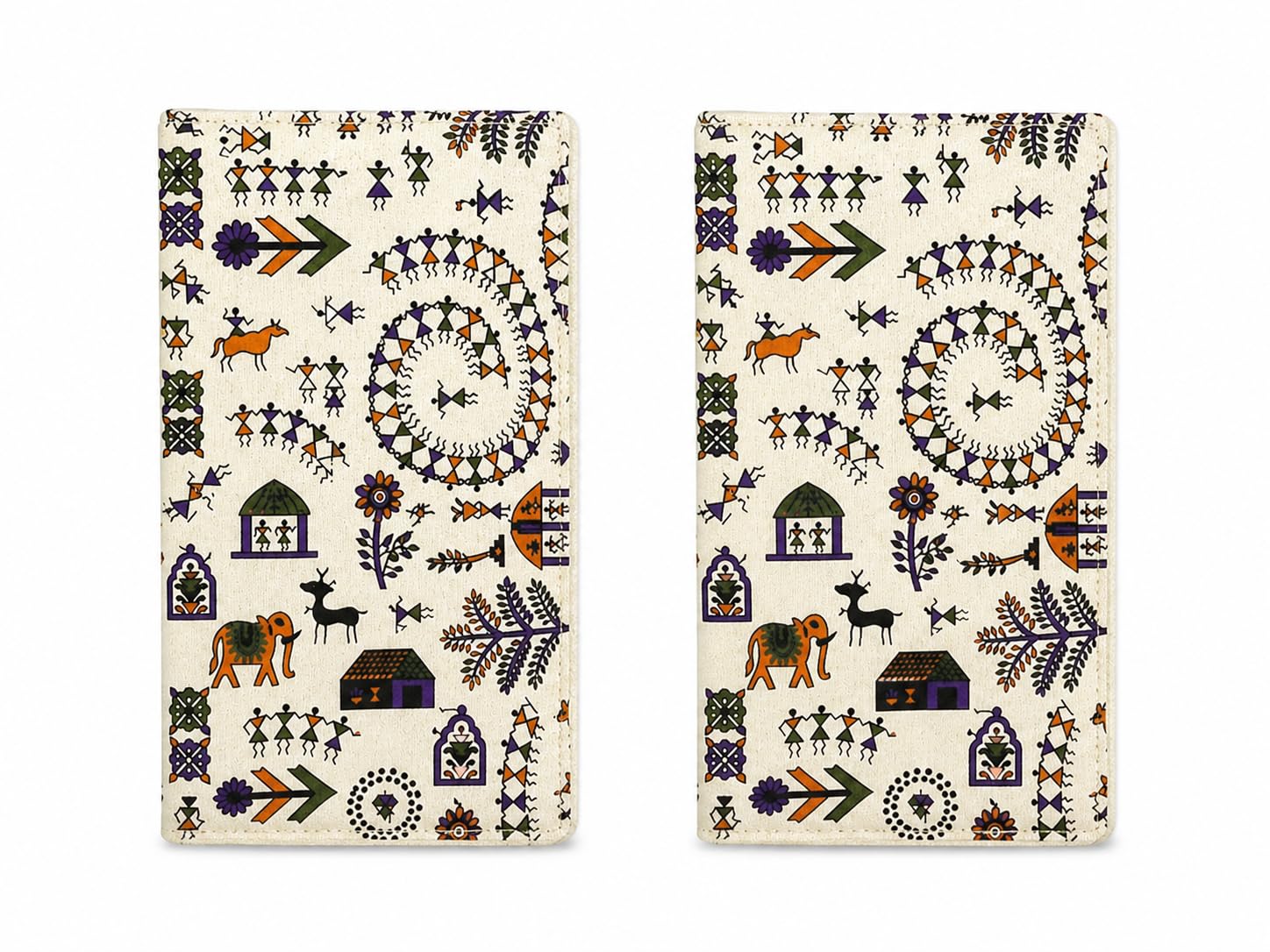 SKY Craft Warli Print Clutch for Women I For Daily Use I Carry Mobile, Cards & Cash I Katha Cotton | Hand Purse-picture-37