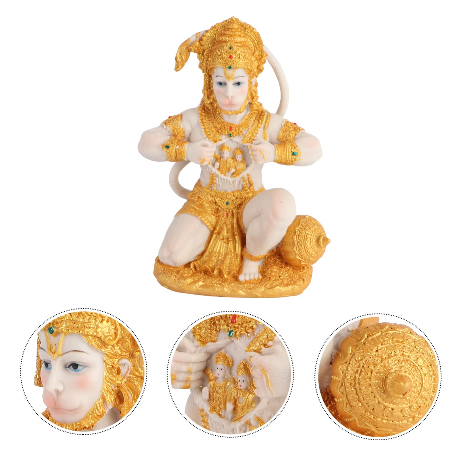 MAGICLULU 5St kniende Affenstatue wohnungseinrichtung wohnungsdeko sammlerstücke hausdeko Dekorative Skulptur Baba Dharma Anlage chinesische Statue Kunst Figur Buddha-Statue Harz Golden